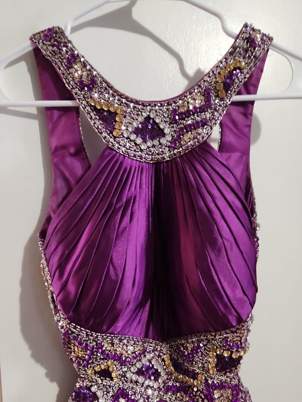 Vintage Terani Couture Magenta Purple Cotillion Evening Cocktail Dress Sz 6
